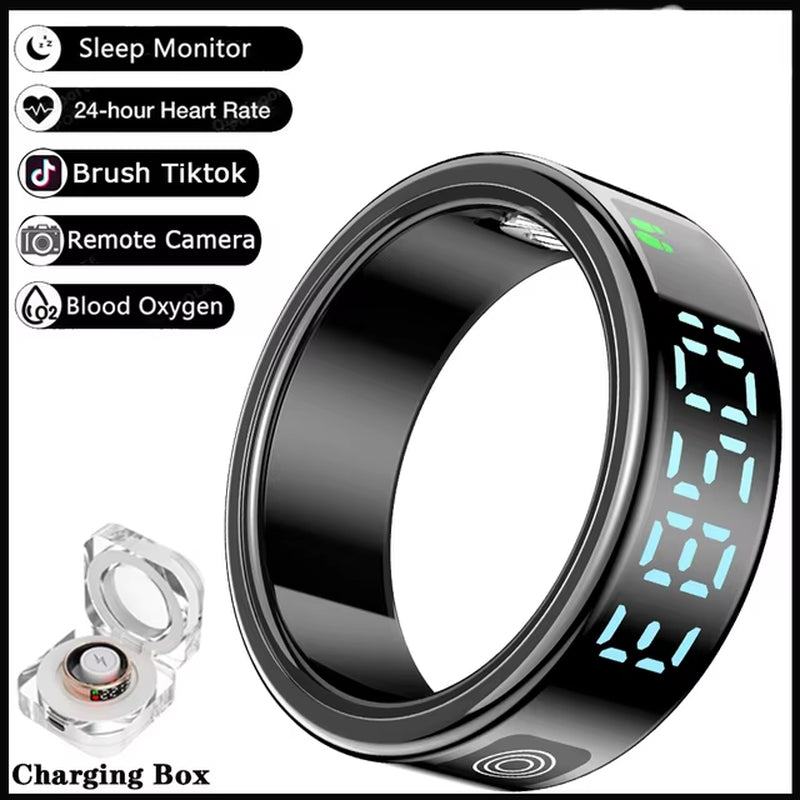 Xiaomi Smart Ring 5ATM Waterproof Display Screen Bluetooth Health Monitor Gesture Control Sleep Monitoring Heart Rate Men Women