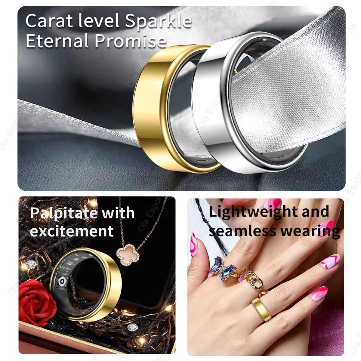 Smart Ring for Xiaomi 2025 Men Women 5ATM Waterproof Health Monitor Heart Rate Sleep Monitor Muilt Sport Modes Tracker Smartring