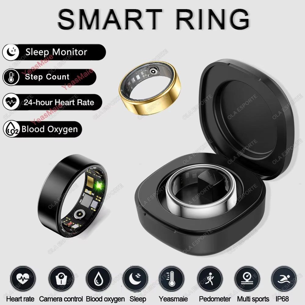 Smart Ring for Xiaomi 2025 Men Women 5ATM Waterproof Health Monitor Heart Rate Sleep Monitor Muilt Sport Modes Tracker Smartring